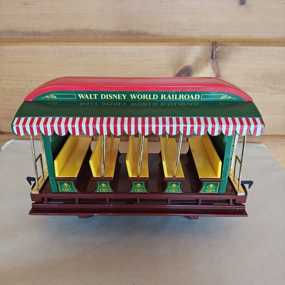 Vintage 80s Walt Disney World Railroad Train Passenger‎ Trolley Car G Scale Toy